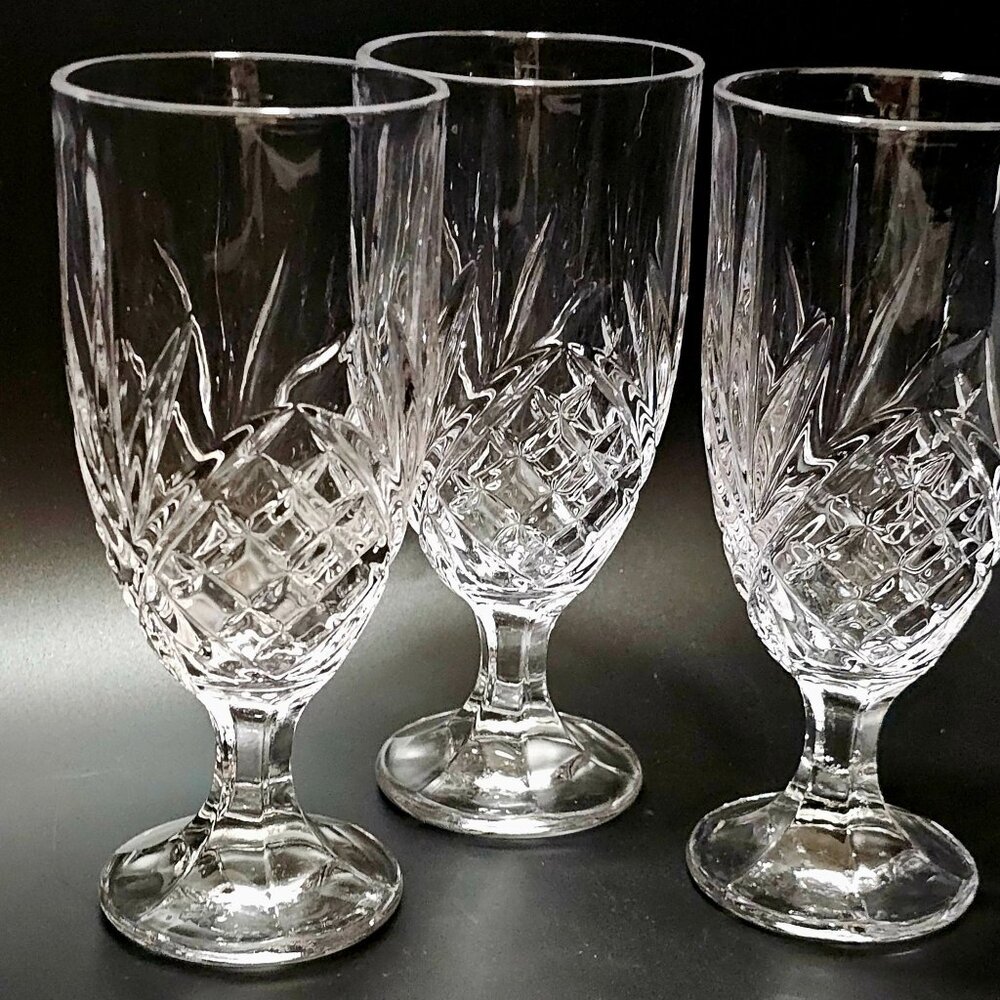 3 Godinger Dublin Ice Tea Glasses 7.75" Shannon fine crystal heritage home bar - Picture 3 of 5